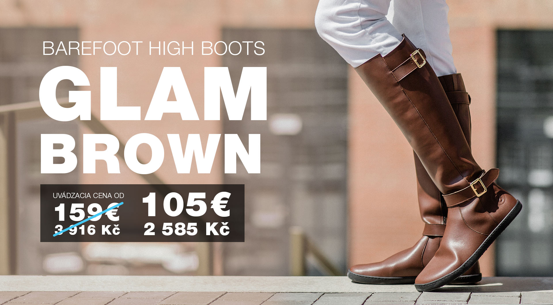 Barefoot high boots GLAM - Brown