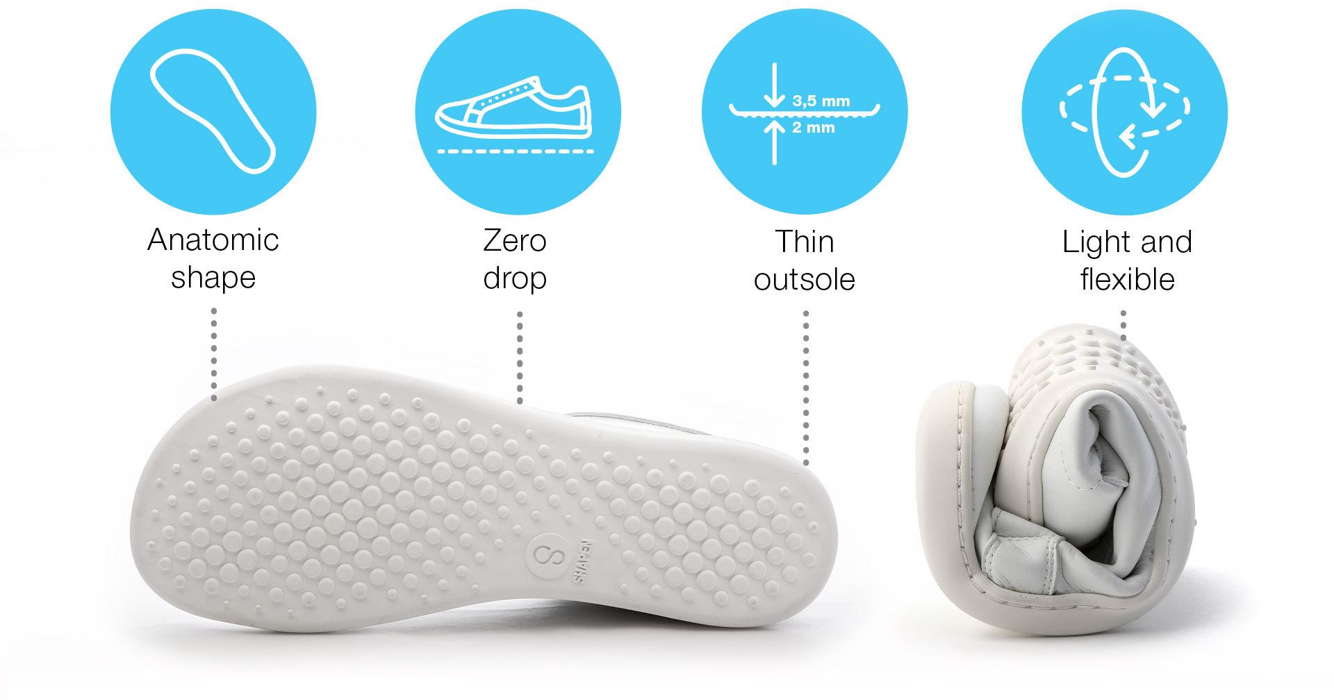 SHAPEN Barefoot senakers details