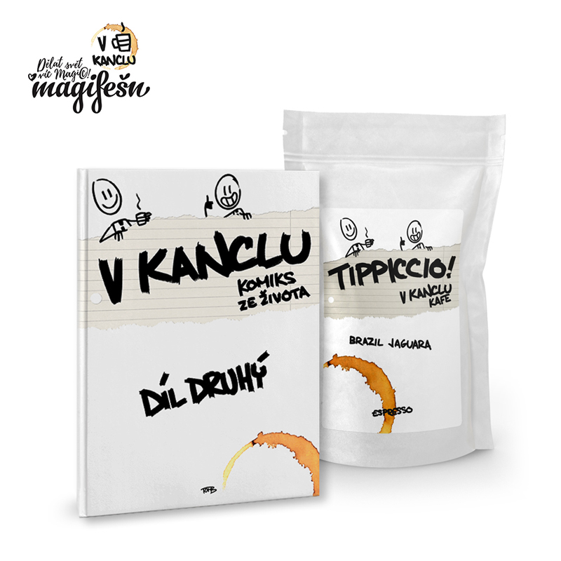 Set Kniha V KANCLU - DÍL DRUHÝ s podpisem autora + limitovaná výběrová káva TIPPICCIO! z proslulé pražírny Candycane