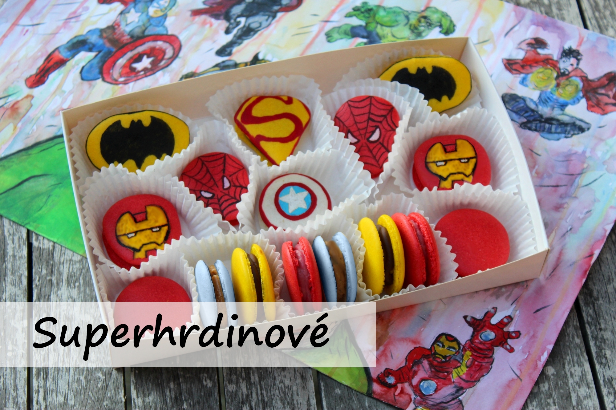 Makronky na téma „Superhrdinové“