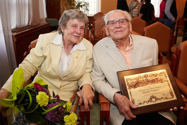 Milena Koubková a Zdeněk Trnka na předávání Kulturní ceny města Trutnov 2014 