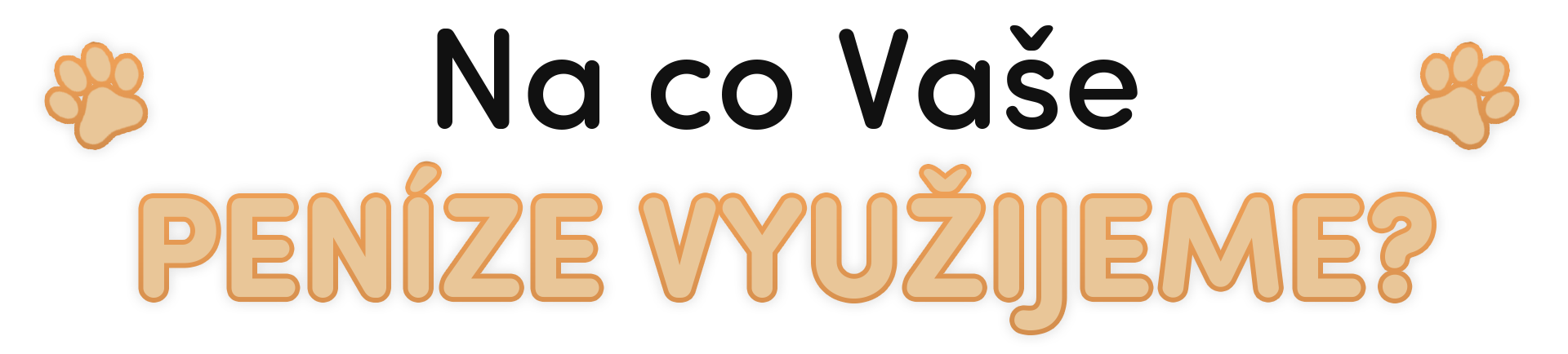 Nadpis Na co peníze využijeme?