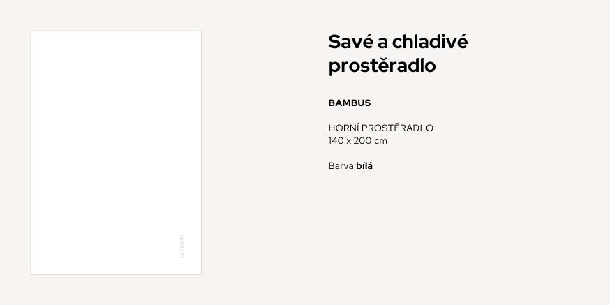 LilyBeth savé a chladivé prostěradlo 140x 200 cm bambus