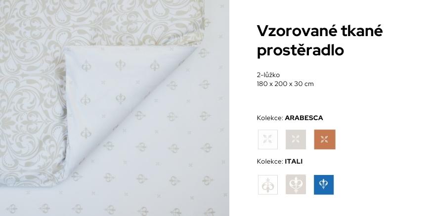 LilyBeth tkané prostěradlo na 2-lůžko 180 x 200 cm