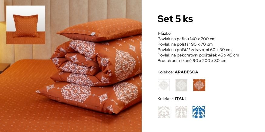 LilyBeth set 5 ks povlečení