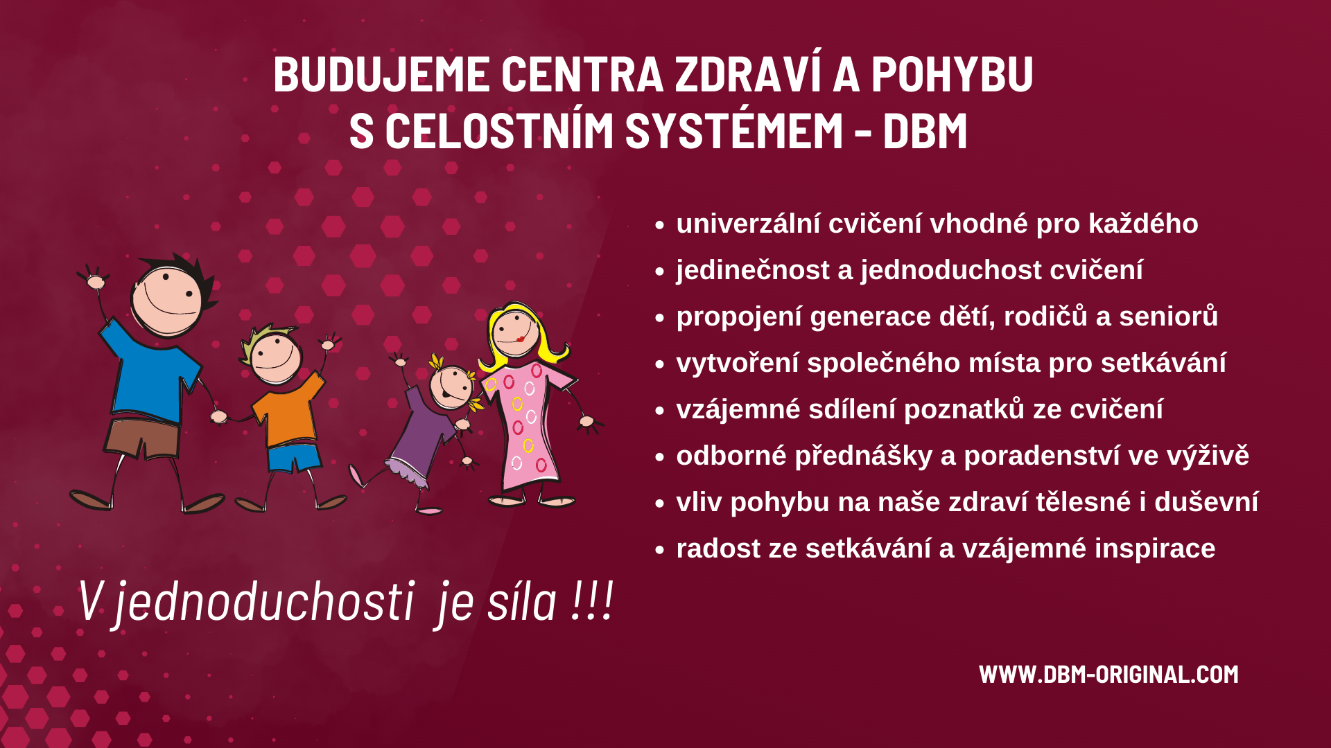 BUDUJEME CENTRA ZDRAVÍ A POHYBU !!!