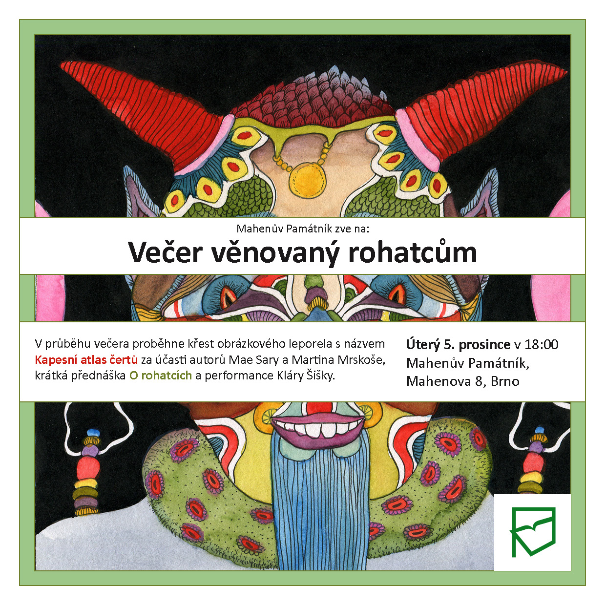 Pozvánka na křest Atlasu čertů