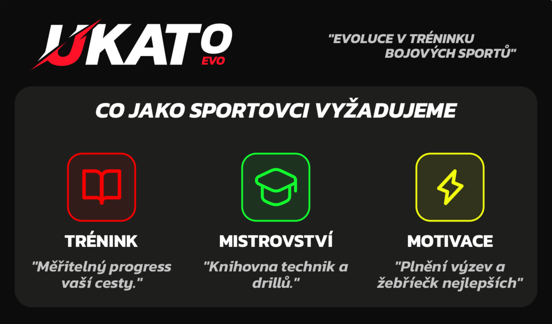 co jako sportovci vyžadujeme