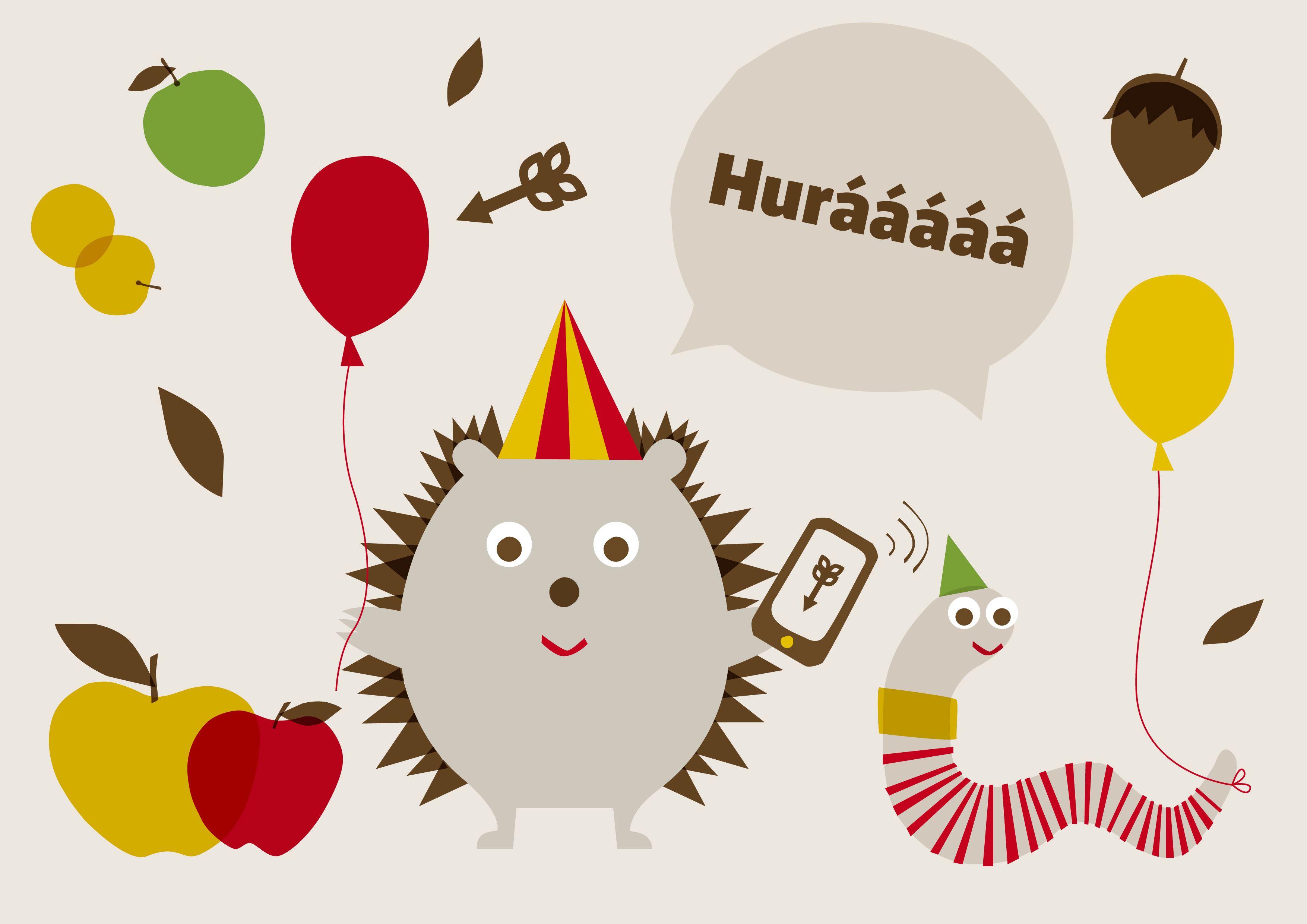 Ježek je šťastný