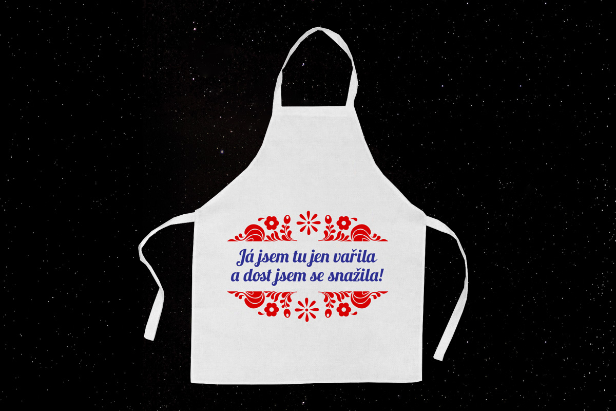 Zástěra Filomény P. (foto všech suvenýrů najdete v galerii)