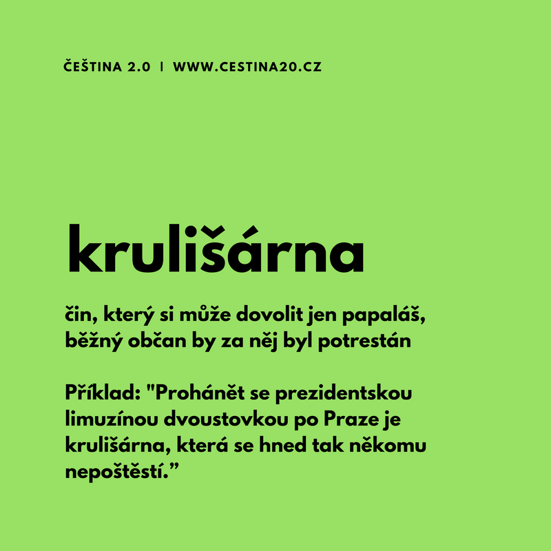 Krulišárna: čin, který si může dovolit jen papaláš, běžný občan by za něj byl potrestán