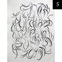 Kresba tuší na ručním papíře A3 #5