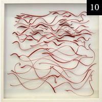 Závěsný objekt I, 52x52cm, sklo #10