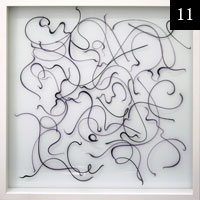 Závěsný objekt II, 52x52cm, sklo #11