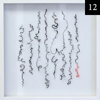 Závěsný objekt III, 52x52cm, sklo #12