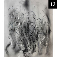 Kresba tuší a akrylem na plátně, 145x125cm #13