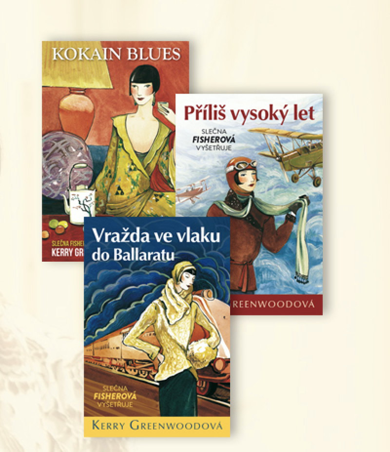 Knížky se slečnou Fisherovou: Kokain Blues, Příliš vysoký let, Vražda ve vlaku do Ballaratu