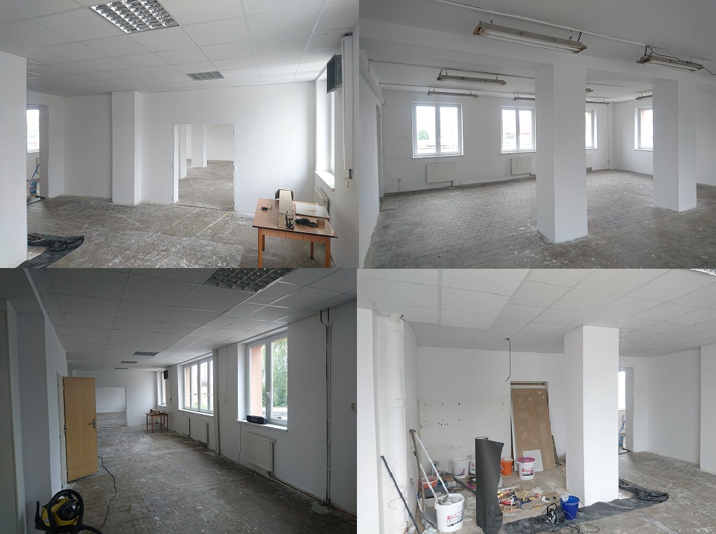 Prostory, které máme a usilovně na nich pracujeme.