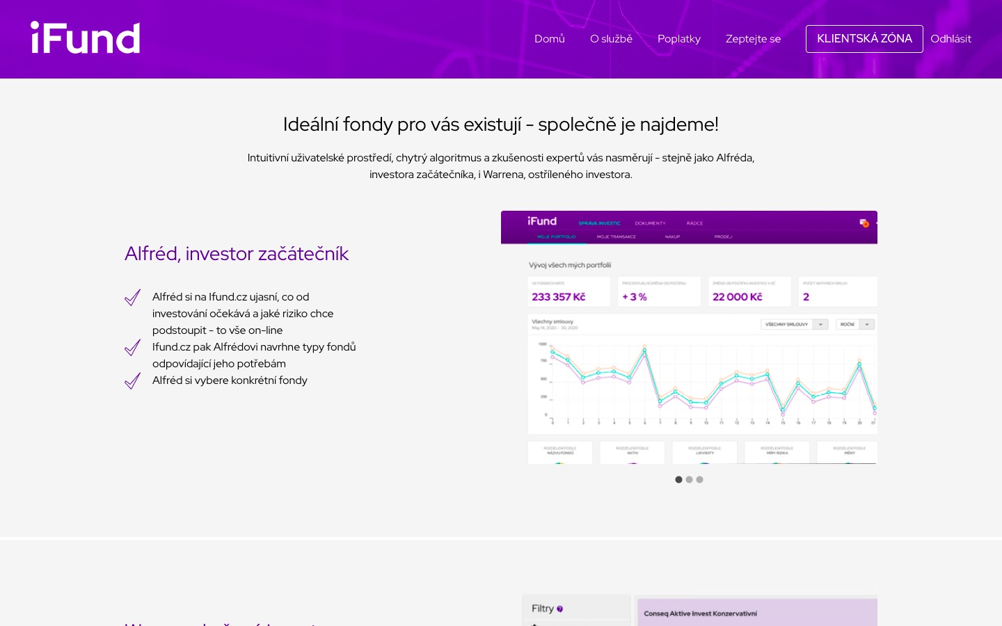 Použít iFund.cz zvládá Alfréd, investor začátečník